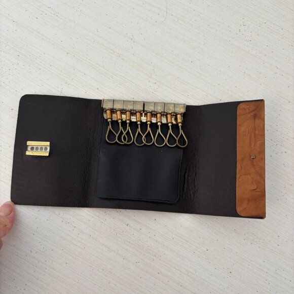 Rolfs Cowhide Leather Key Holder Caddy Snap Lock - Picture 4 of 8